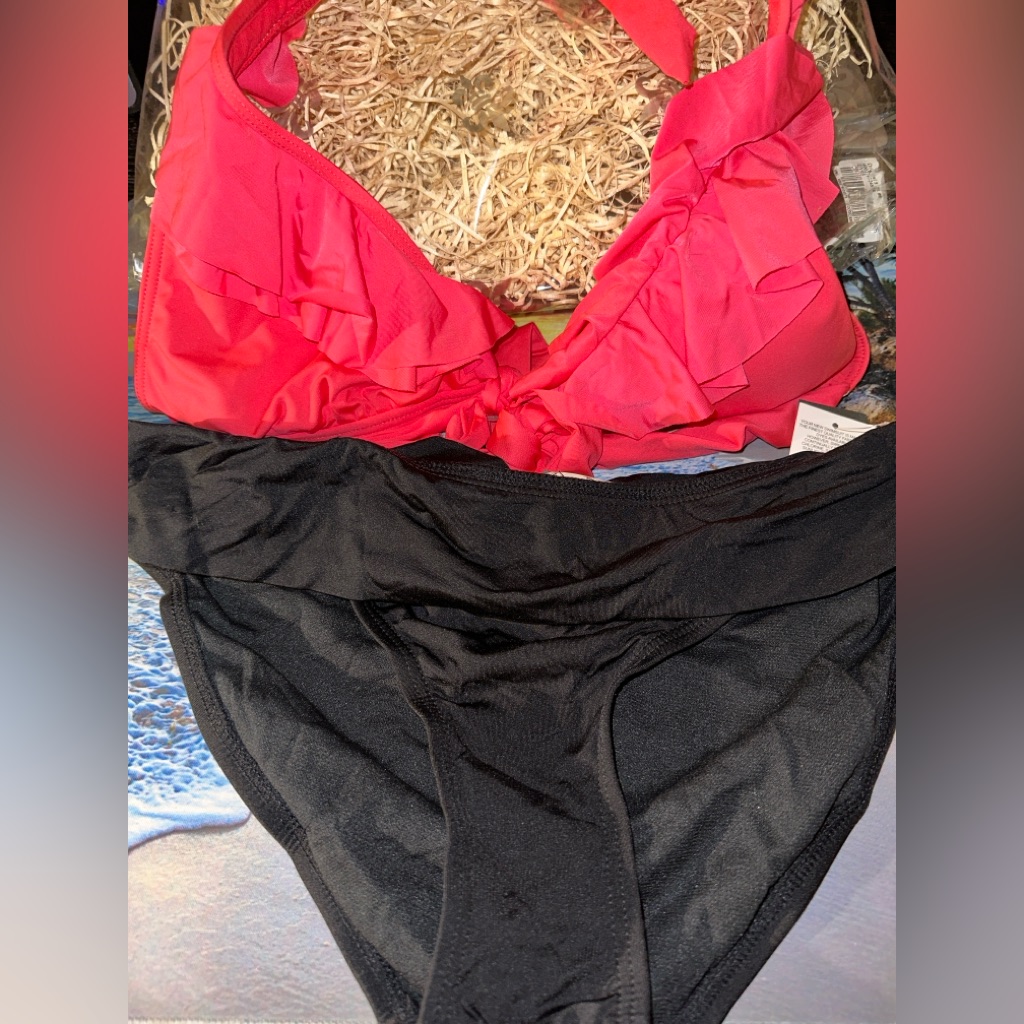 Brand New Kenneth Cole 2 Piece Bikini With Ties Size Medium Retail 102